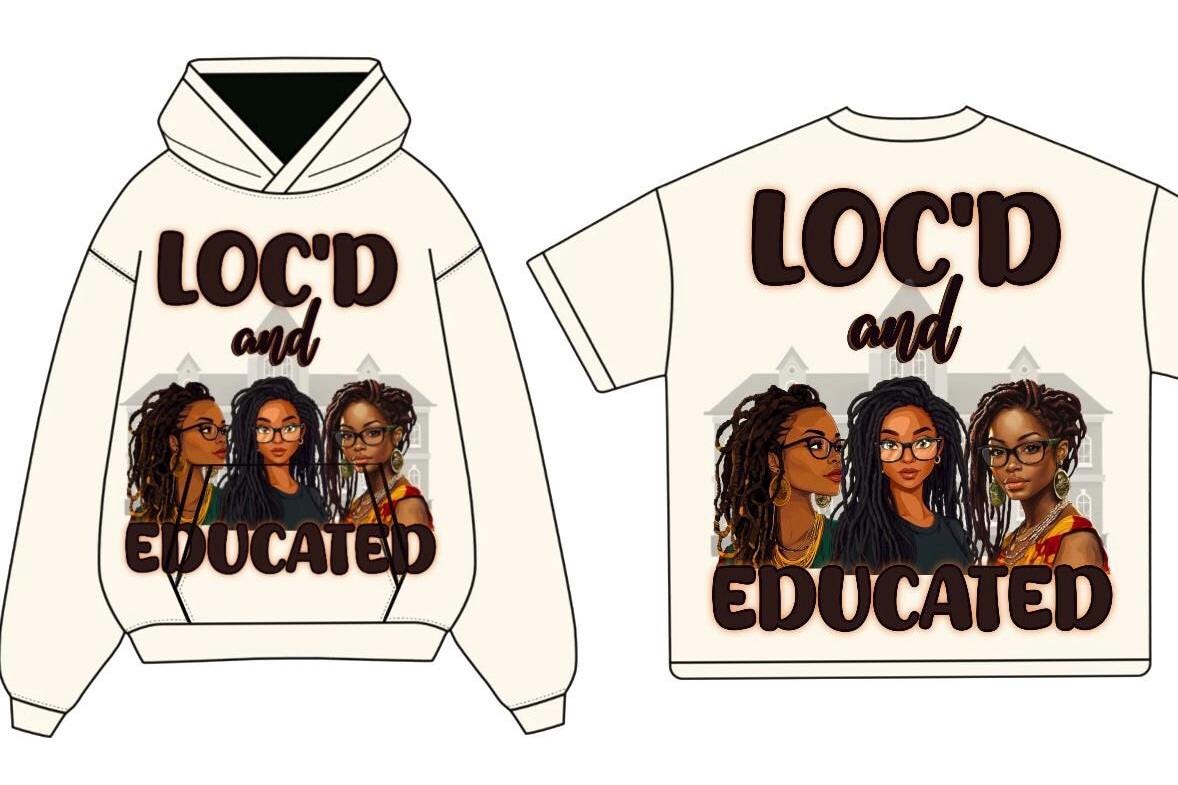 Locd and Education PNG File, Black History, Digital Download, Black Woman, HBCU,dreadlocks, Locs, Transparent file, Locs, Education