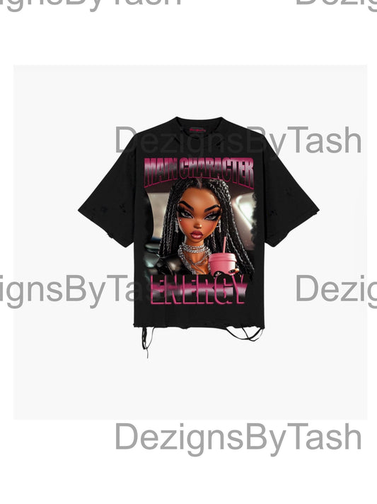 Main Character Energy PNG | Digital Download | Girl Sitting in Car | Trendy Aesthetic PNG for T-Shirts, Tumblers & More