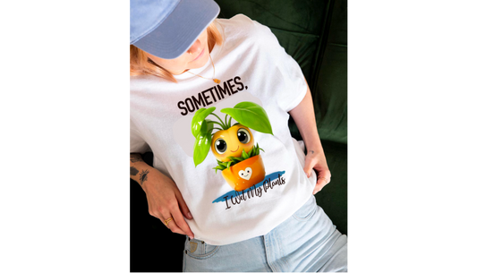 Sometimes, I Wet My Plants – Funny Plant Lover PNG | Cute Gardening Quote Digital Download