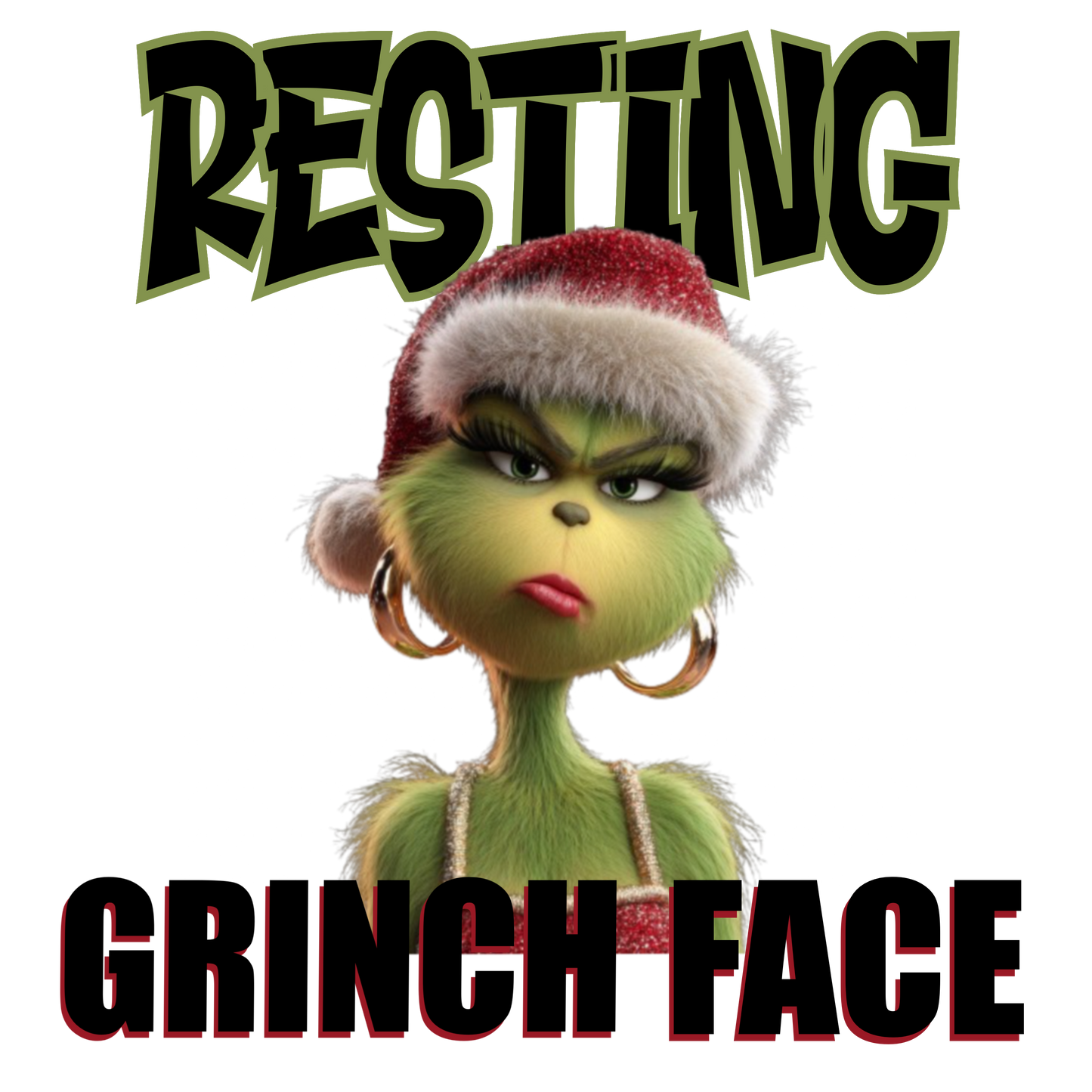 Resting Grinch Face PNG