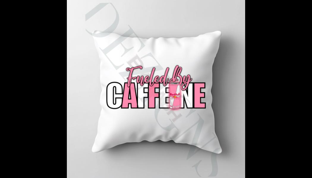 Fueled by Caffeine PNG | Energy Drink Lover Digital Design | Red Bull Inspired Shirt Design | Caffeine Addict PNG, Sublimation File, Humor