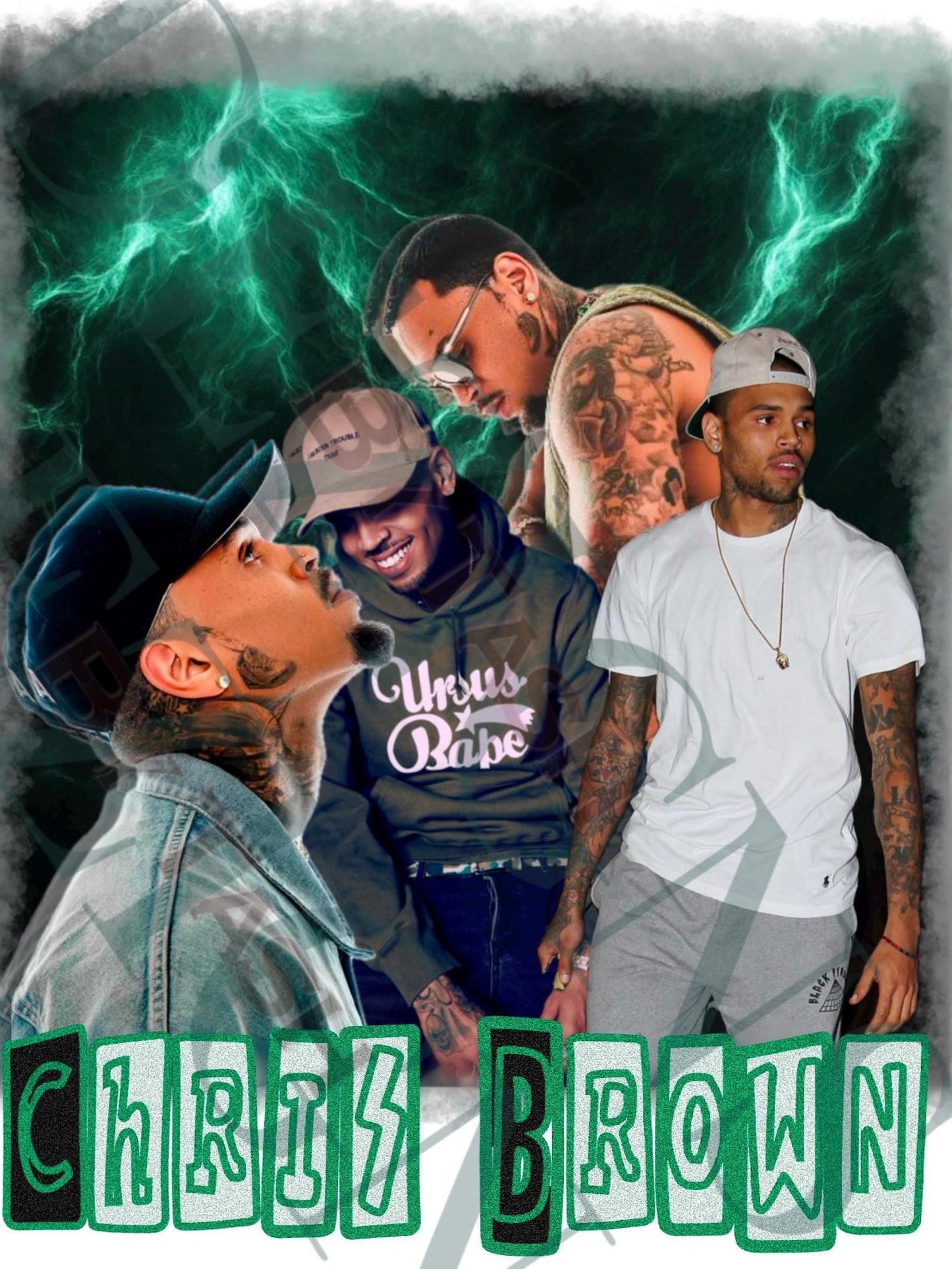 Chris Brown PNG File, Sublimation File, Chris Brown Merch, Bootleg Tee, Sublimation File, Digital Download, Graphic Design, Chris Breezy
