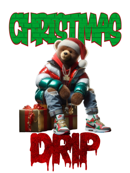 Christmas Drip Teddy PNG Bundle - 3 Designs