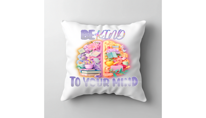 Be Kind To Your Mind PNG | Self-Care Brain Clipart | Mental Health Awareness Design | Transparent Digital Download for Sublimation, Stickers, Shirts