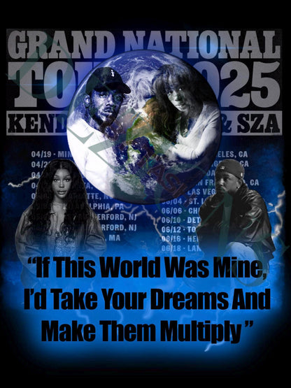 Kendrick Lamar and Sza 2025 Tour PNG, Grand National Tour, Luther, Digital Download, Graphic Design, Kendrick Lamar merch, Sza Concert Merch