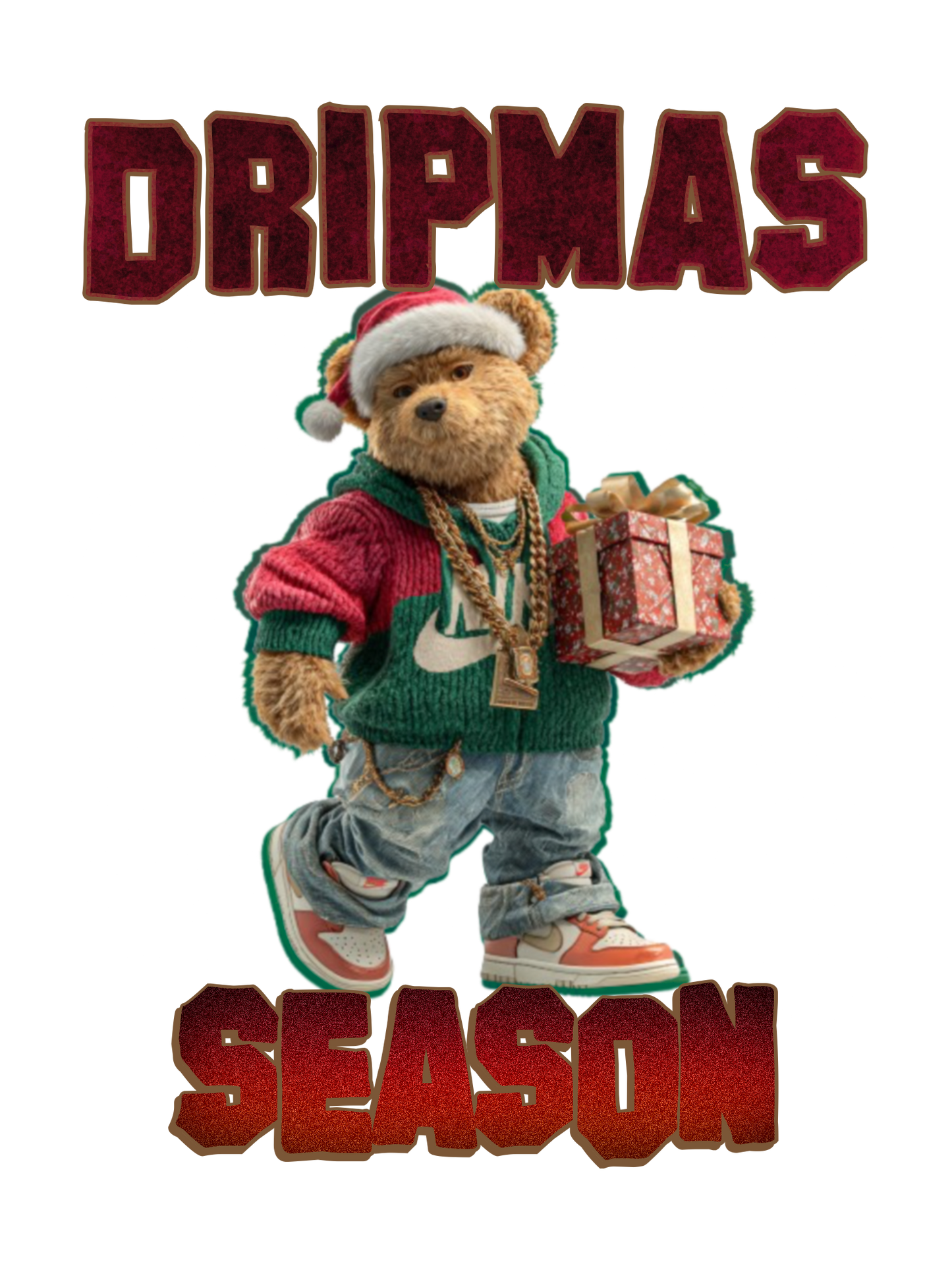 DRIPMAS Season -Teddy Christmas PNG- 2 Designs
