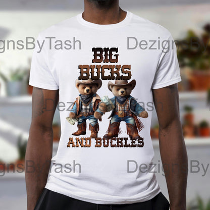 Big Bucks & Buckles PNG | Cowboy Line Dancing Design | Western Money Hustle Digital Download, Rodeo Attire, Boots On The Ground, Trailride