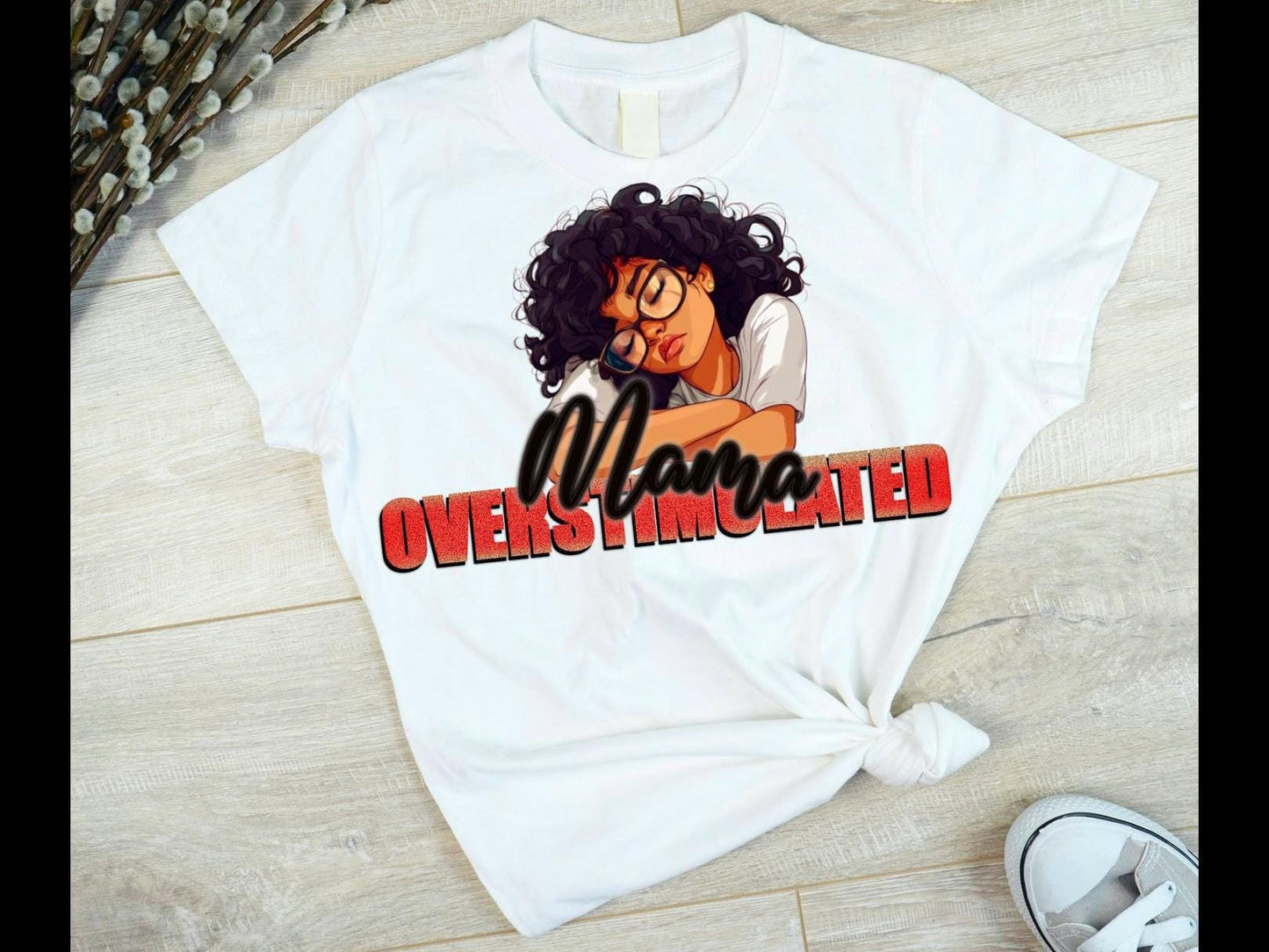 Overstimulated Mama PNG, Mental Health download, Digital Download, Mom Tee, Tired Mom,  Antisocial mom png, sublimation file, funny png