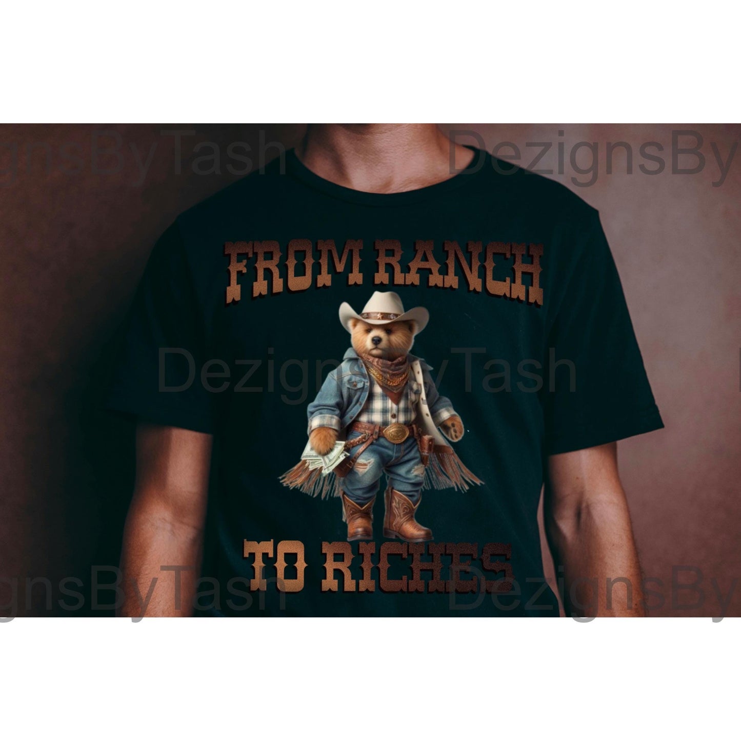 From Ranch to Riches PNG | Western Cowboy Money Design | Line Dancing Trend Digital Download, trail ride merch, Boots On The Ground