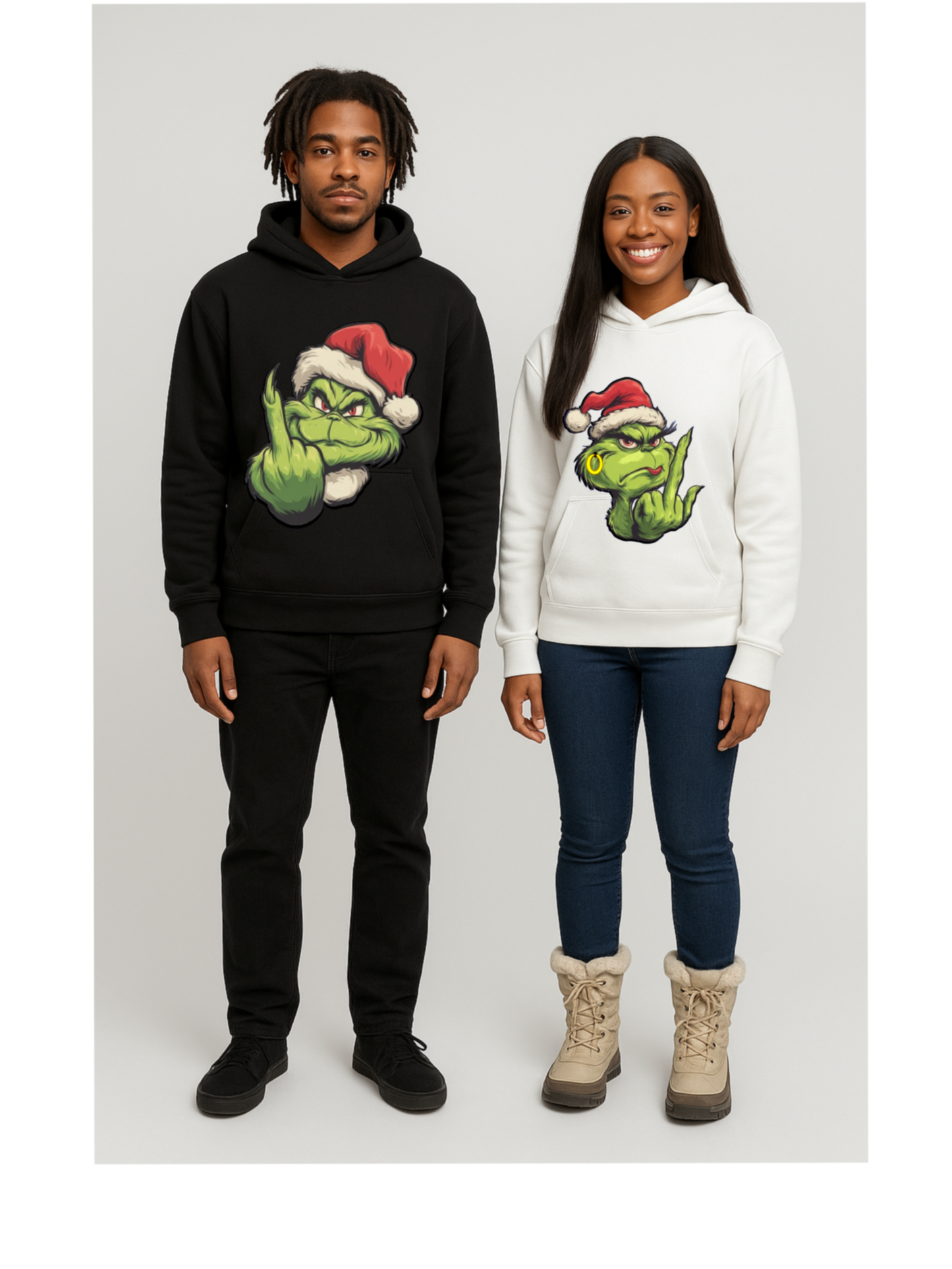 Vulgar Grinch His n Hers- Ugly Christmas PNG