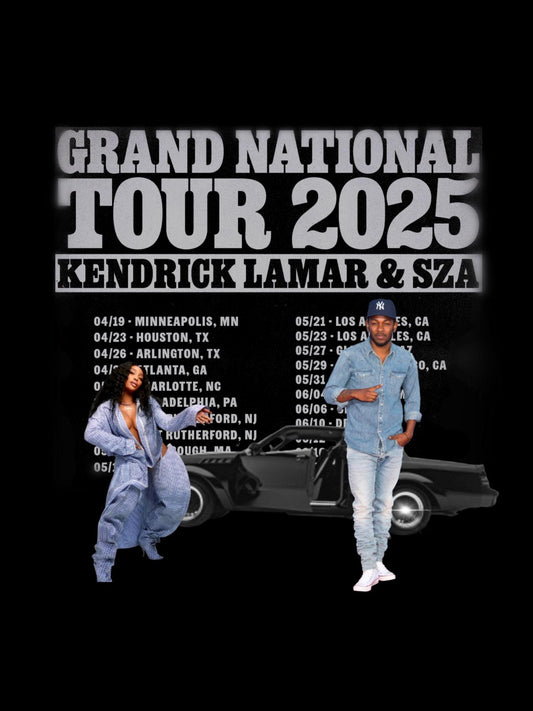Kendrick Lamar and Sza 2025 Tour, PNG File, Grand National Tour TShirt File, Graphic Tee, Digital Download, Graphic Design, SZA Merch,
