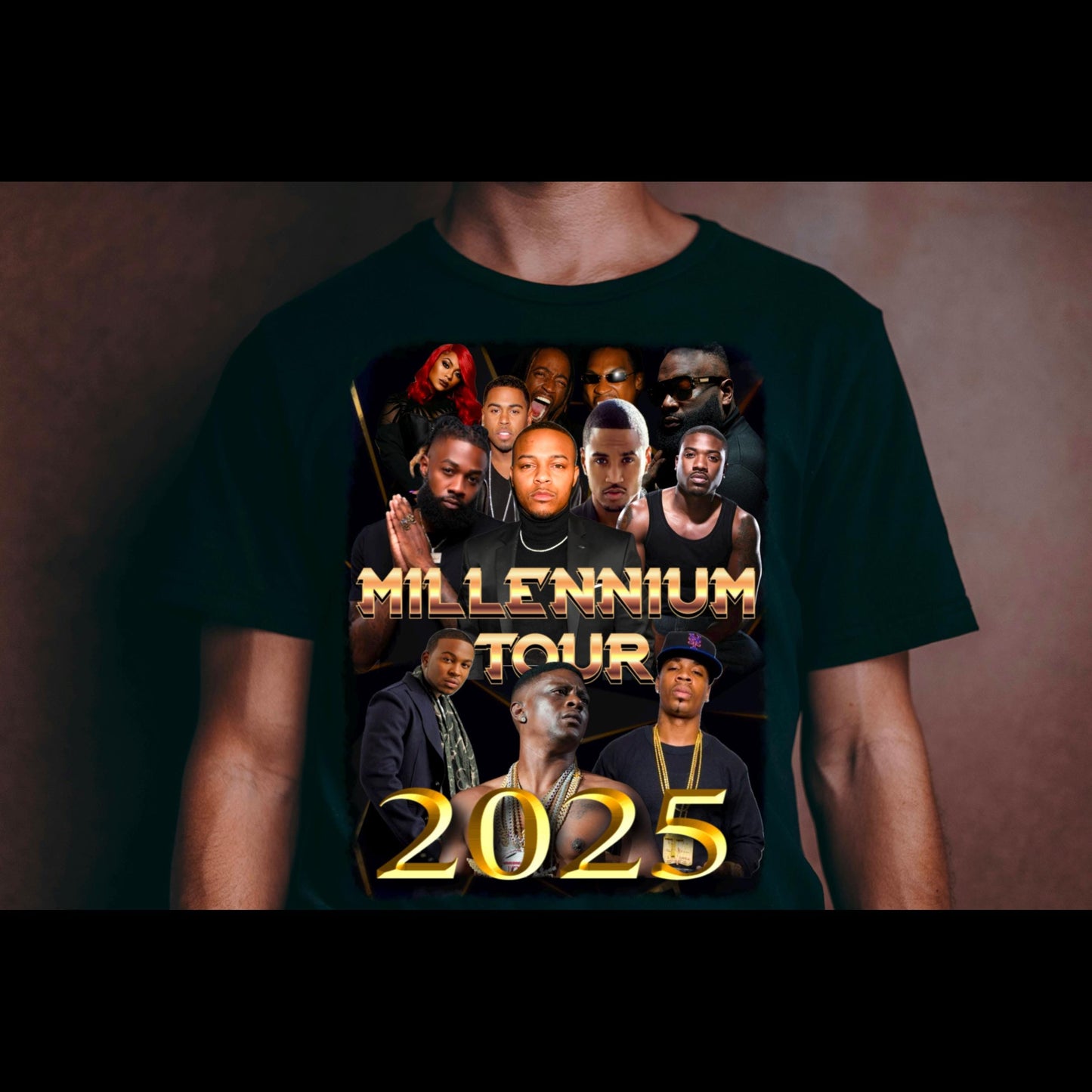 Millennium Tour 2025 PNG File, Concert Merch, Bow Wow Tour, Omarion Graphic Tee, Nostalgic Tour, Graphic Design, Tour 2025, TShirt File