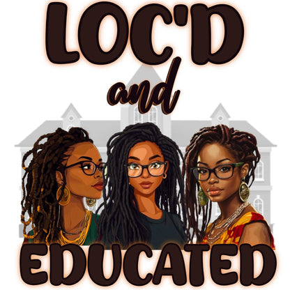 Locd and Education PNG File, Black History, Digital Download, Black Woman, HBCU,dreadlocks, Locs, Transparent file, Locs, Education