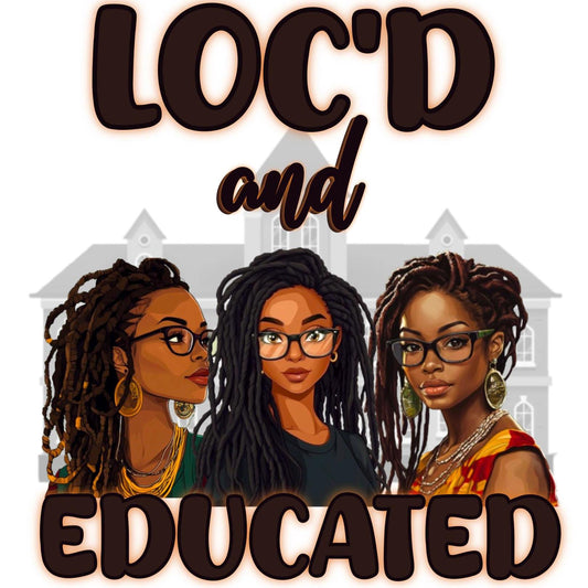 Locd and Education PNG File, Black History, Digital Download, Black Woman, HBCU,dreadlocks, Locs, Transparent file, Locs, Education