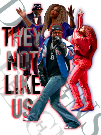 Kendrick Lamar Super Bowl LIX Halftime Show Digital PNG | Featuring SZA & Serena Williams | "Not Like Us" Performance Art, Drake, Sza, Art