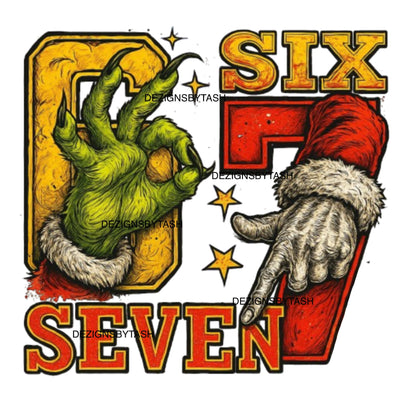 Six Seven!! 3 Christmas Theme PNG Dezigns  (Blame The Kids)