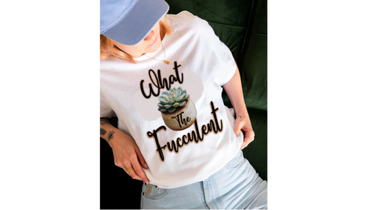 What The Fucculent PNG, Funny Succulent Digital Download, Cute Garden Plant Pun PNG, Instant Download Transparent Background, Sublimation Design