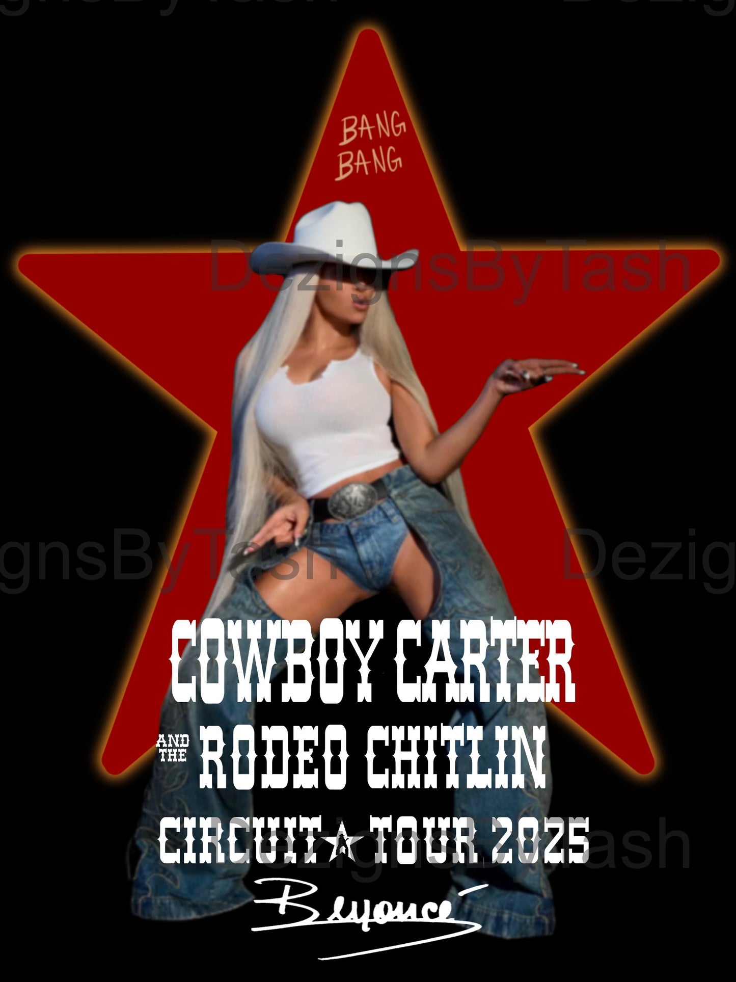 Cowboy Carter PNG | Beyoncé Tour Inspired Digital Download | Western Cowboy Aesthetic | Instant Download for T-Shirts, Mugs, Stickers & More