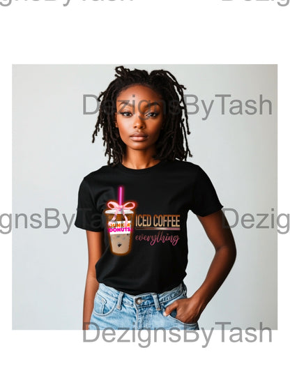 ✨ Iced Coffee Over Everything PNG | Dunkin’ Donuts Inspired Digital Download ✨