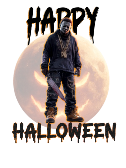 Happy Halloween Michael Myers Streetwear PNG | Funny Scary Chibi Halloween Shirt Design | Horror Movie Digital Download