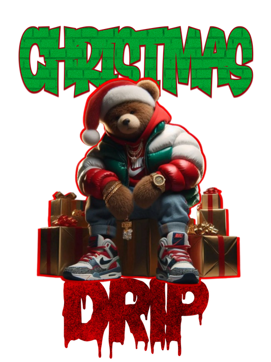 Christmas Drip Teddy PNG Bundle - 3 Designs