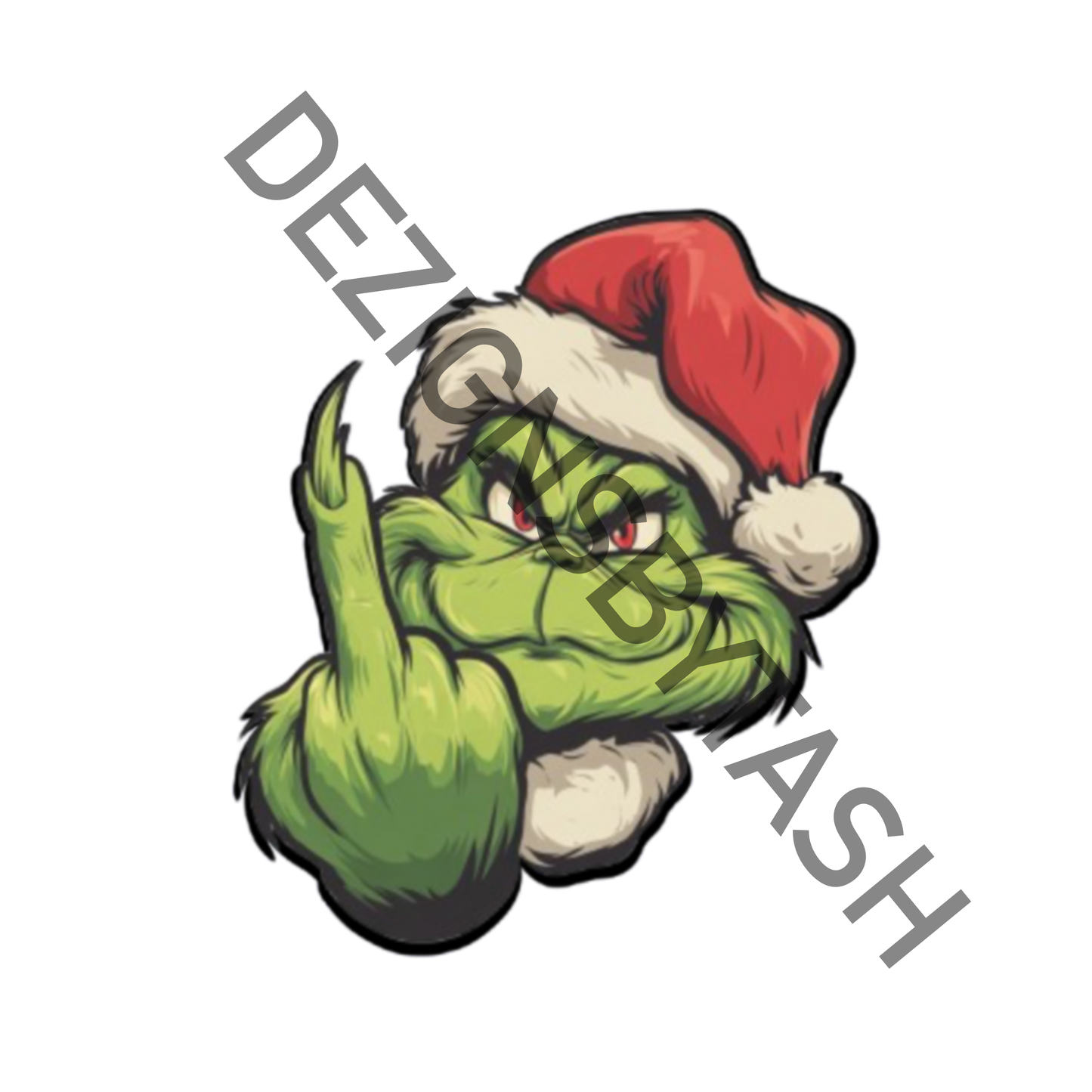 Vulgar Grinch Male- Ugly Christmas PNG