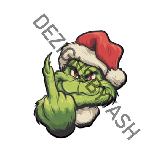 Vulgar Grinch Male- Ugly Christmas PNG