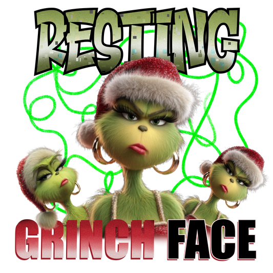Resting Grinch Face - Upgraded- PNG