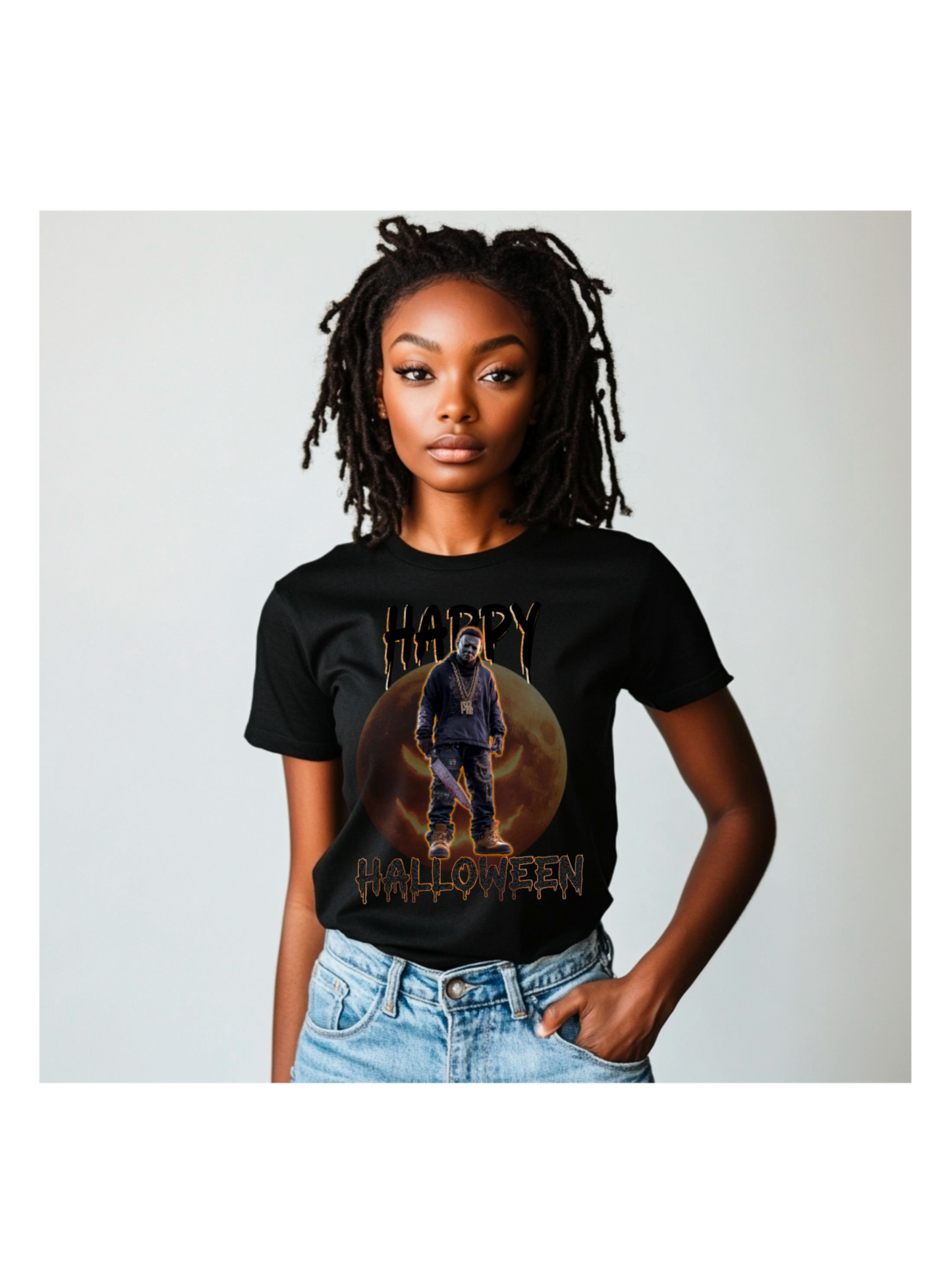 Happy Halloween Michael Myers Streetwear PNG | Funny Scary Chibi Halloween Shirt Design | Horror Movie Digital Download