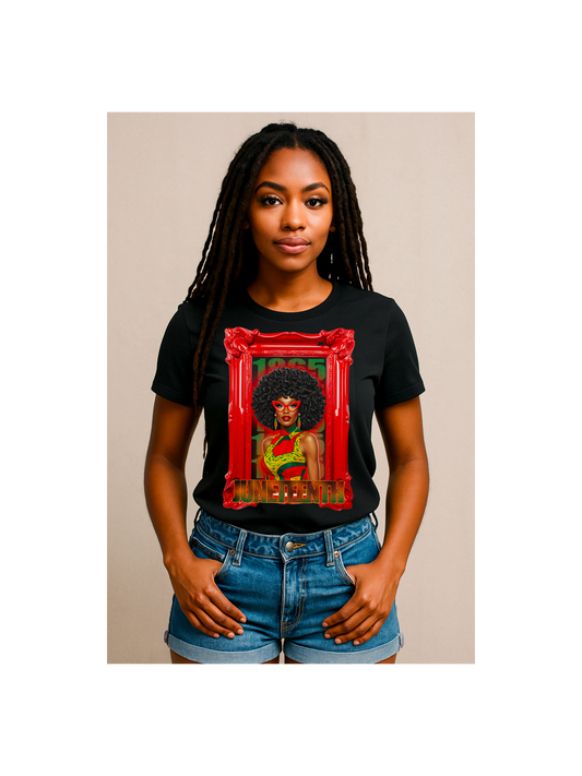 Juneteenth PNG | Beautiful Black Woman Digital Art | Juneteenth Sublimation Design | Afrocentric Clipart | African American Pride Printable