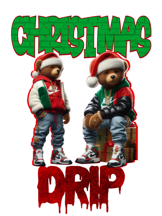 Christmas Drip Teddy PNG Bundle - 3 Designs