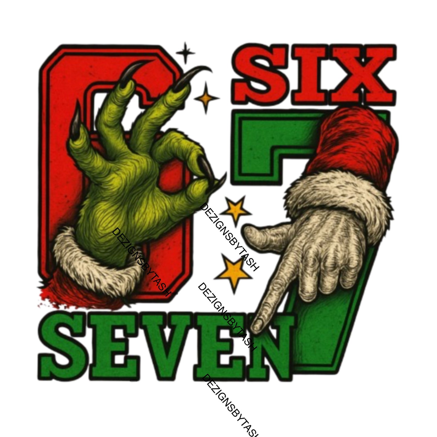 Six Seven!! 3 Christmas Theme PNG Dezigns  (Blame The Kids)