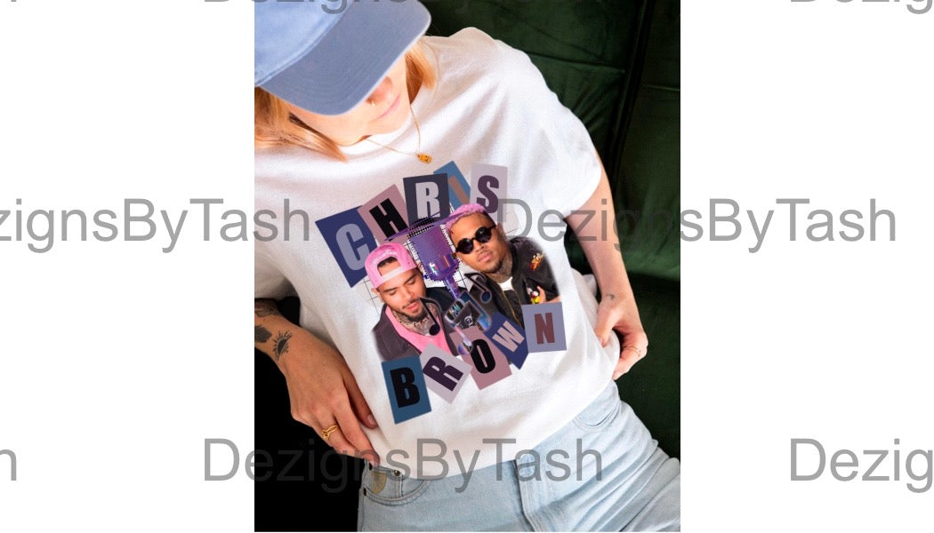 Chris Brown PNG Digital Design for Sublimation and DTF, Chris Brown Merch, Bootleg Tee,  Graphic Design, Chris Breezy, breezy bowl tour