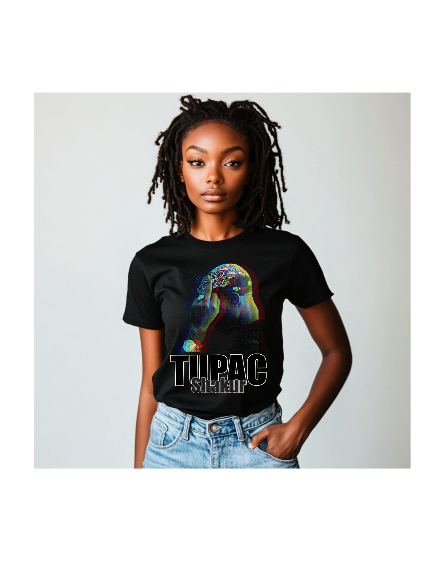 Tupac Shakur PNG Digital Download | 2Pac Hip Hop Clipart | Printable Rap Legend Design | Afrocentric Art | High-Quality PNG for DIY Projects