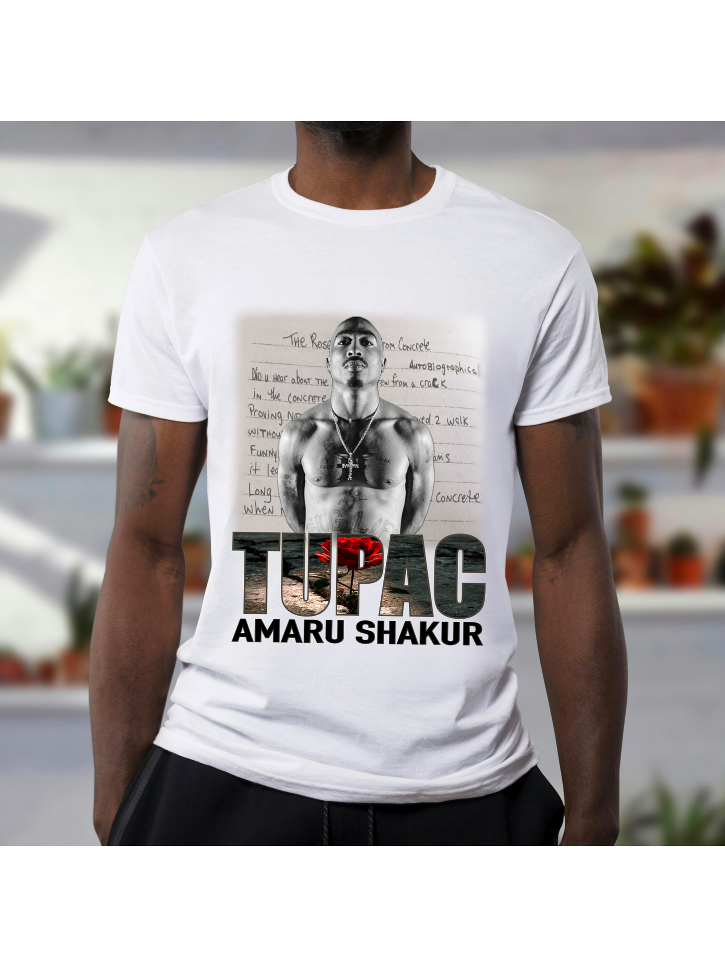 Tupac A Rose That Grew From Concrete PNG | Digital Download | Inspirational Rap Quote Art | Afrocentric Printable Design | Hip Hop PNG Clipart