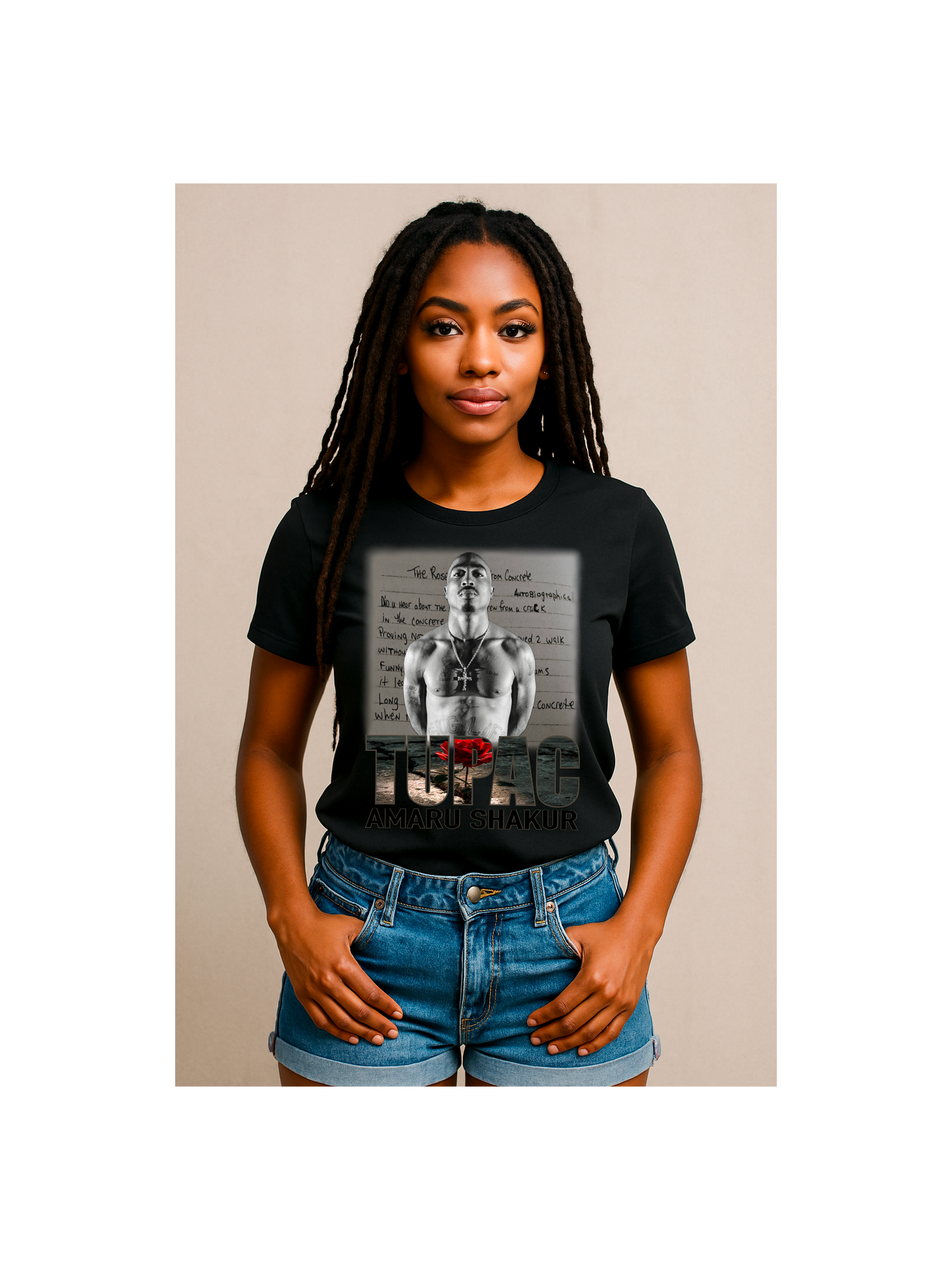 Tupac A Rose That Grew From Concrete PNG | Digital Download | Inspirational Rap Quote Art | Afrocentric Printable Design | Hip Hop PNG Clipart