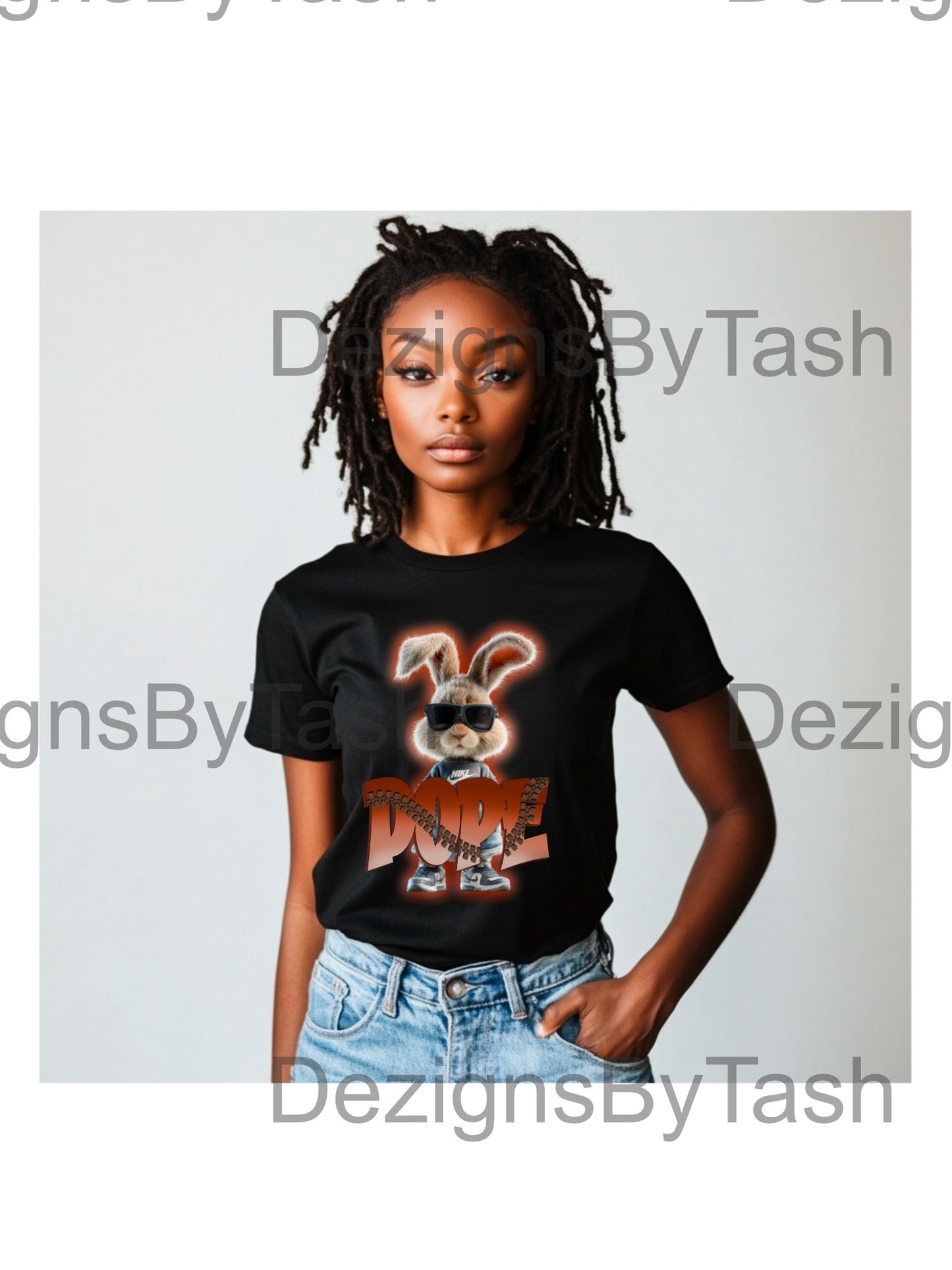 Dope Bunny PNG | Hip Hop Bunny Digital Download | Cool Bunny Clipart | Streetwear Bunny Graphic | Urban Bunny PNG