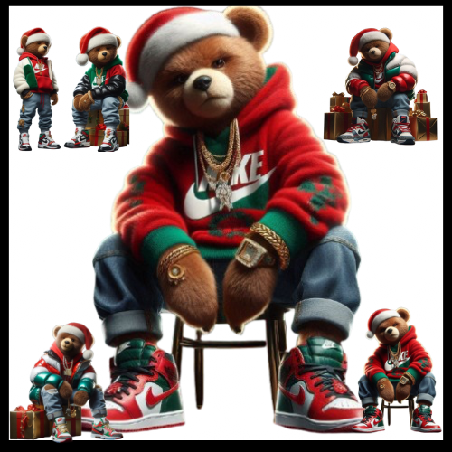 🎄 Fly Santa 4 PNG Design Bundle Plus Bonus Design– Christmas Streetwear Edition | High-Resolution Transparent Background | Instant Digital Download