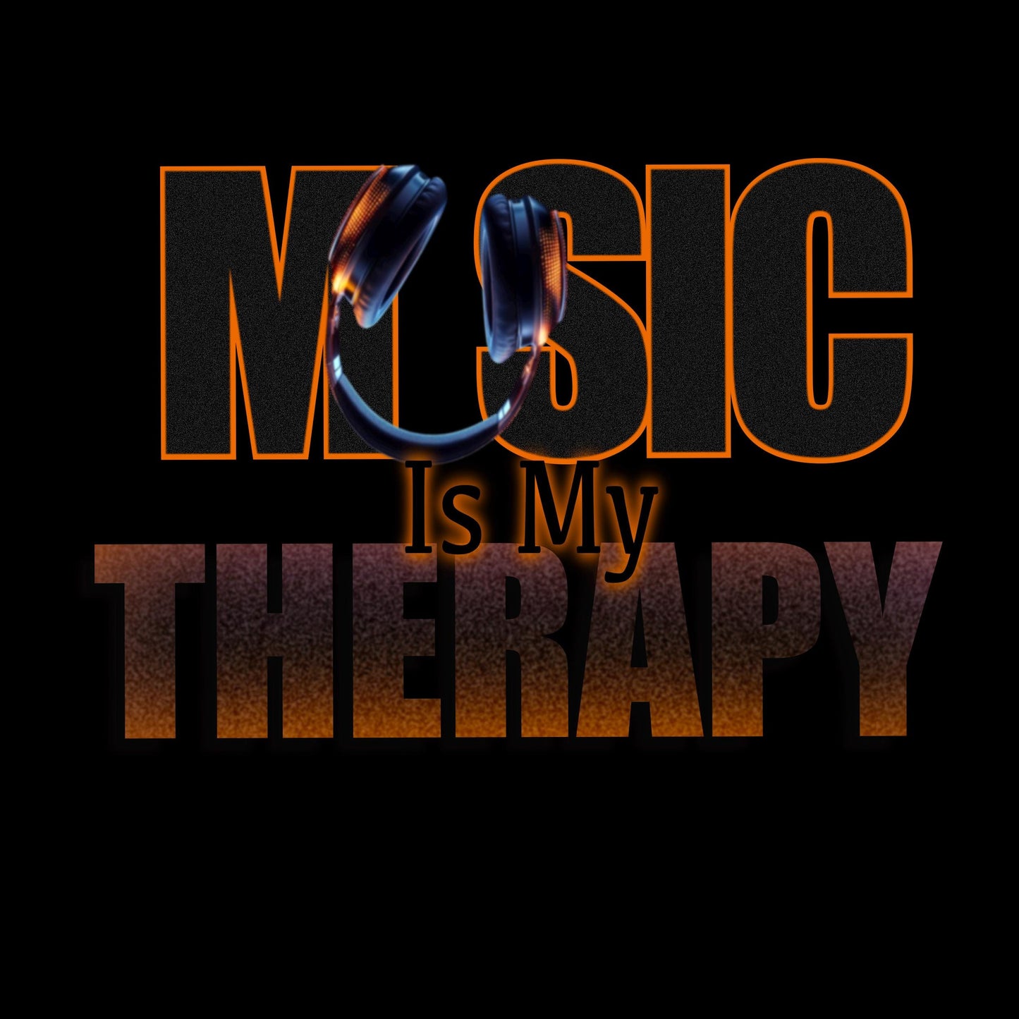 Music Is My Therapy PNG | Digital Download | Music Lover PNG | Musician Clipart | Sublimation Design