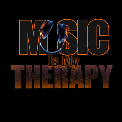 Music Is My Therapy PNG | Digital Download | Music Lover PNG | Musician Clipart | Sublimation Design
