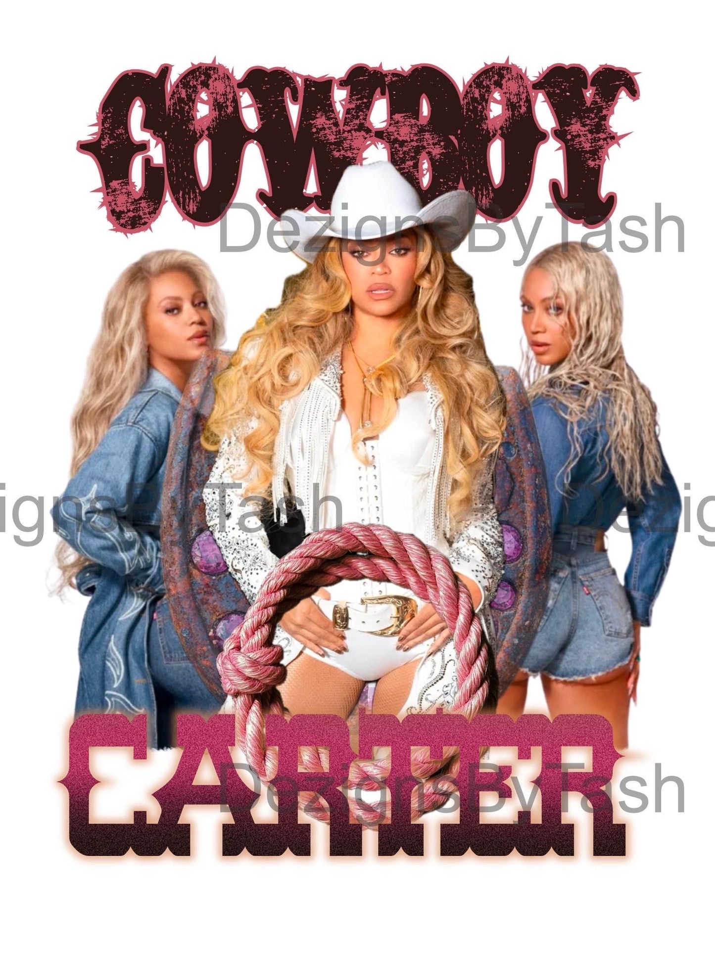 Cowboy Carter PNG | Beyoncé Tour Inspired Digital Download | Western Cowboy Aesthetic | Instant Download for T-Shirts, Mugs, Stickers & More