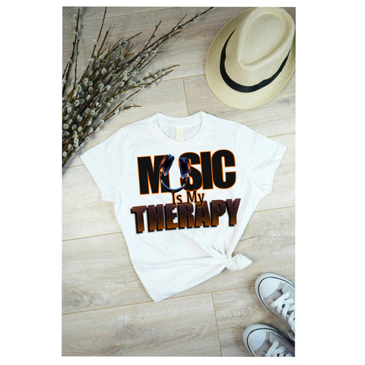 Music Is My Therapy PNG | Digital Download | Music Lover PNG | Musician Clipart | Sublimation Design