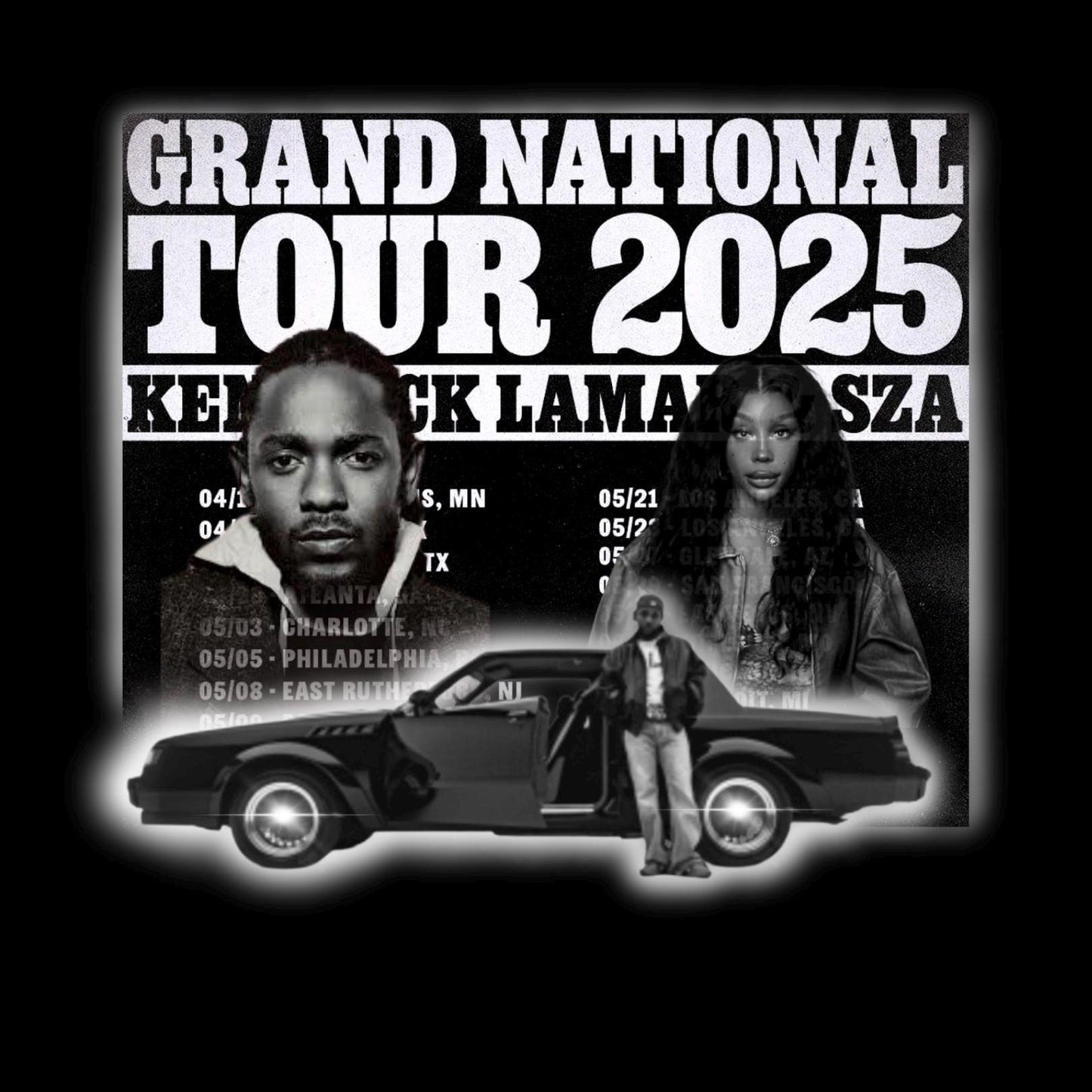 Kendrick Lamar and Sza 2025 Tour, PNG File, Grand National Tour, Graphic Tee, Digital Download, Graphic Design, Kendrick Lamar merch, Sza