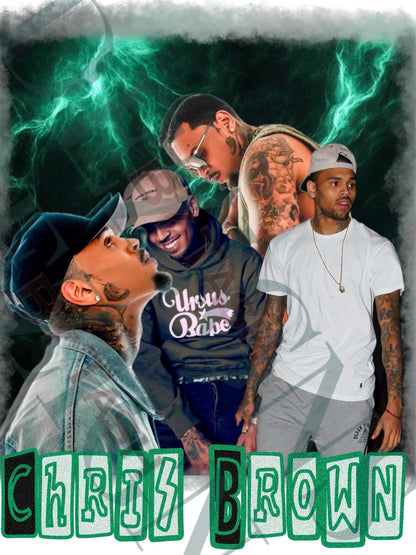 Chris Brown PNG File, Sublimation File, Chris Brown Merch, Bootleg Tee, Sublimation File,  Digital Download, Graphic Design, Chris Breezy